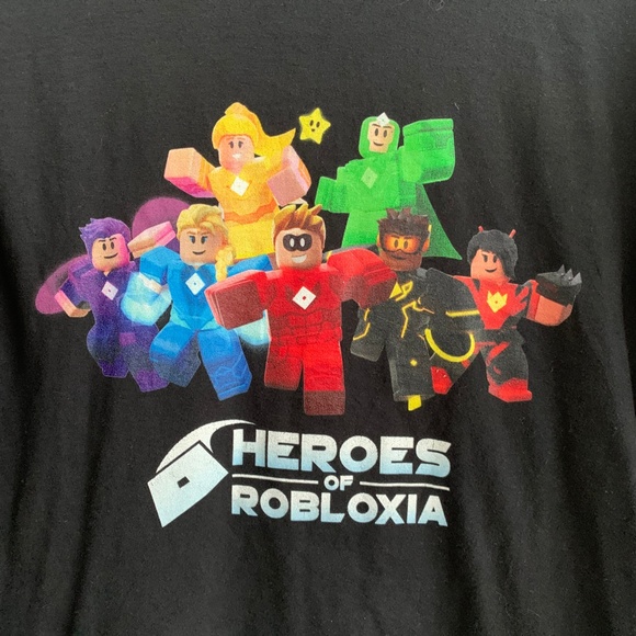 Roblox Cool Boys Long Sleeve T-shirt Kids Graphic Tees Heros of Robloxia Small - Picture 3 of 3